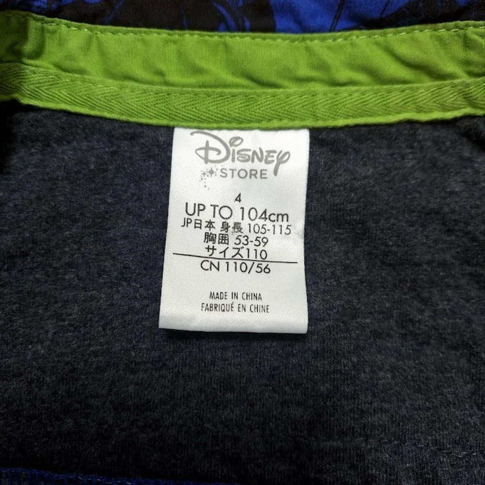 DISNEY STORE MARVEL Boys 4 LONG SLEEVED SHIRT SPIDERMAN Embroidered‎ BLUE Button